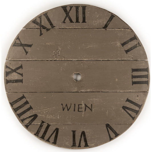 Clock Face by Zentique in recycled wood. Made from recycled wood in a traditional style.