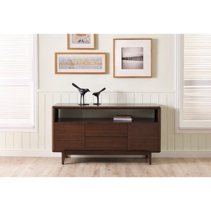 Currant Media Unit by Greenington in caramelized. Made from 100% bamboo in a modern style.