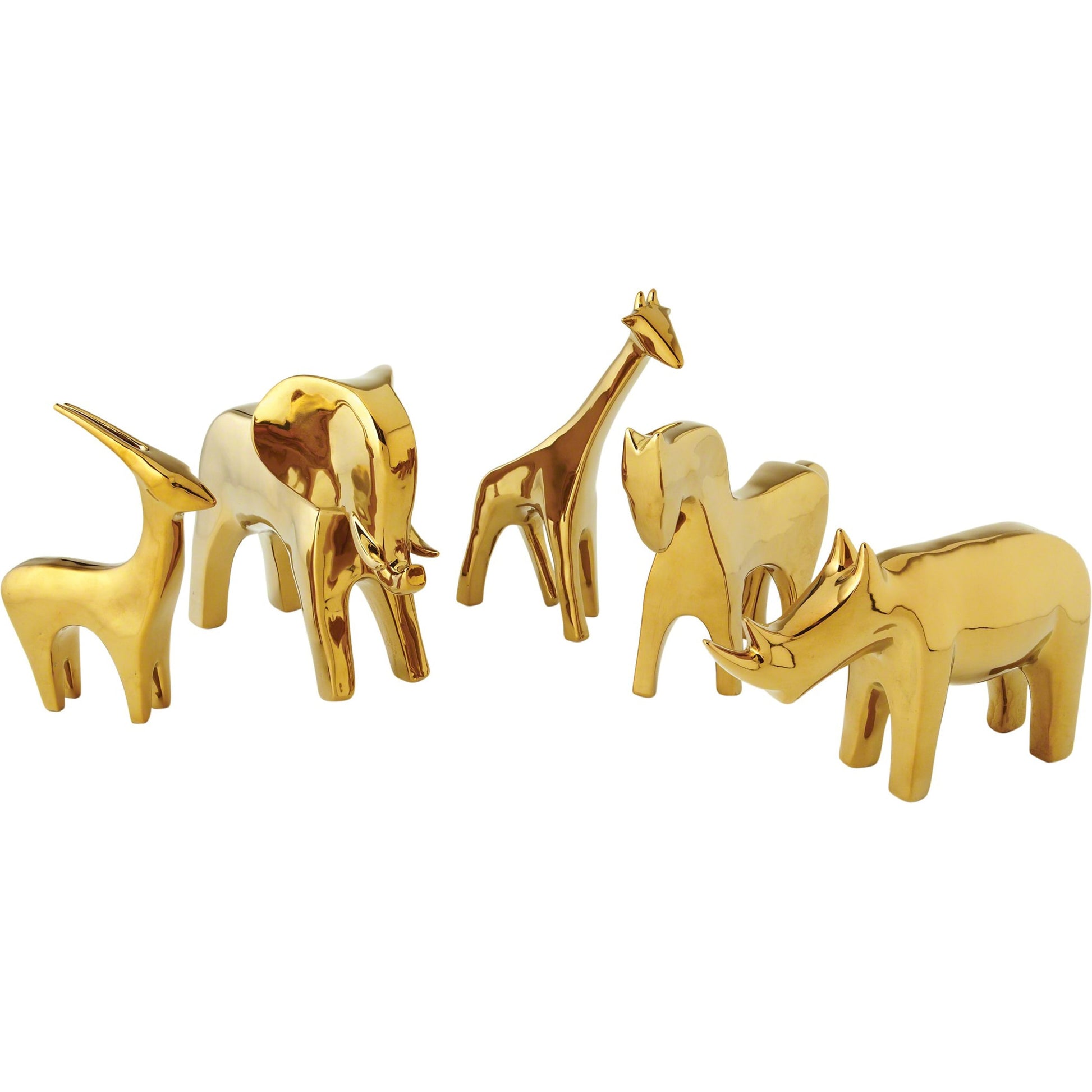 Giraffe by Global Views in white. Made from ceramic in a eclectic & global style.