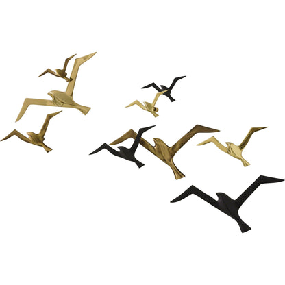 Flock Wall Decor by Global Views. Made from brass in a coastal style.