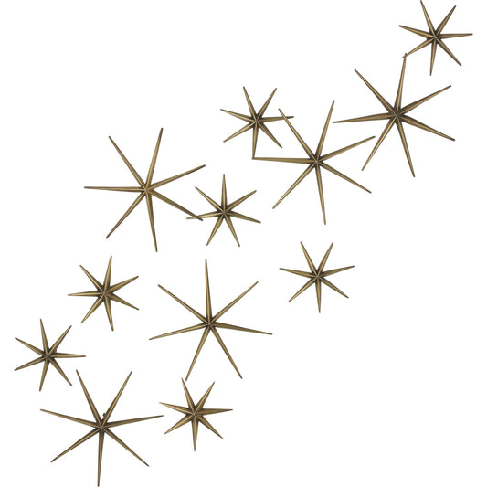 Etoile Wall Decor by Global Views in brass. Made from solid brass in a coastal style.