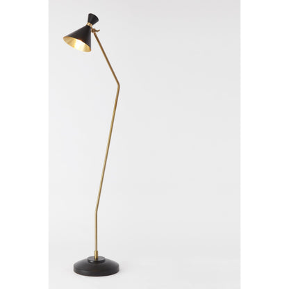 Cone Floor Lamp by Global Views in bronze. Made from brass in a modern style.