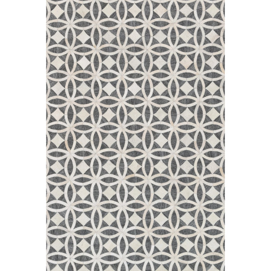 Dorado DB-06 Rug by Loloi in graphite, ivory. Made from animal hide, viscose in a transitional style.
