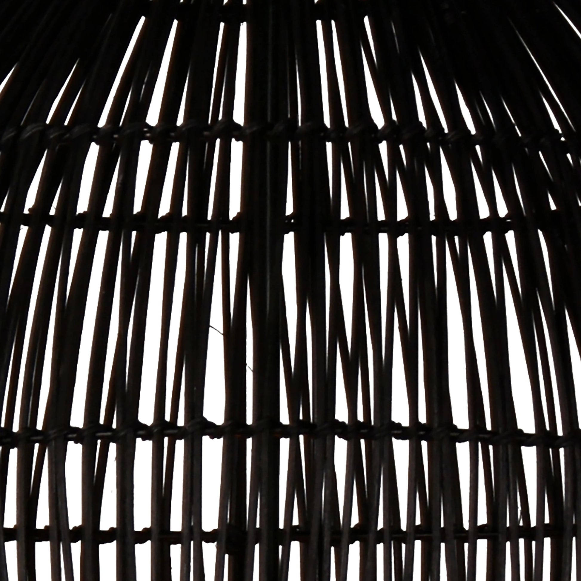 Barry Rattan Pendant in Black by Arch & Plane in black. Made from unique in a cottage & farmhouse style.