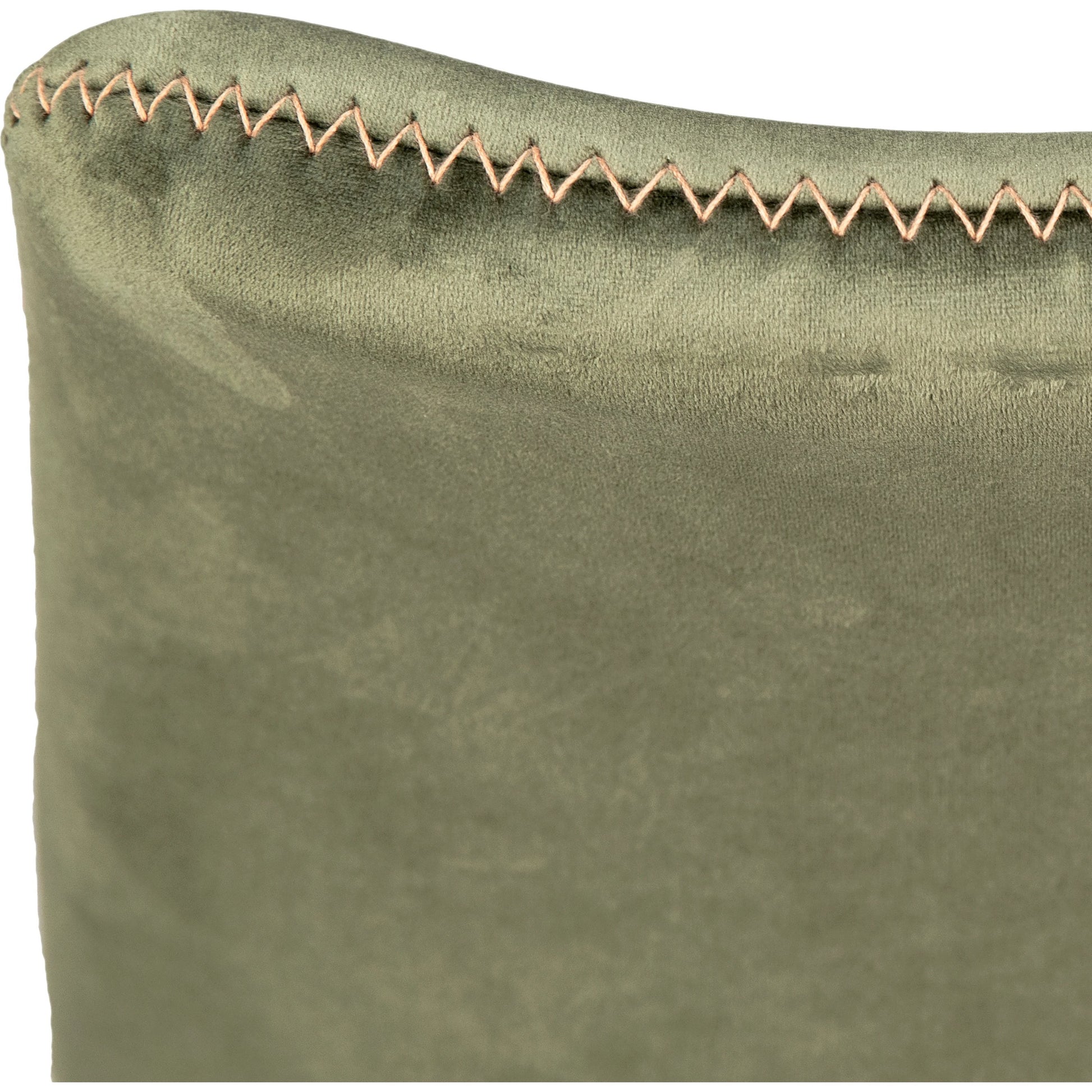 Xander Velvet Upholstered Dining Chair in Olive Green by Arch & Plane in olive green, black and fabric. Made from velvet in a modern style.