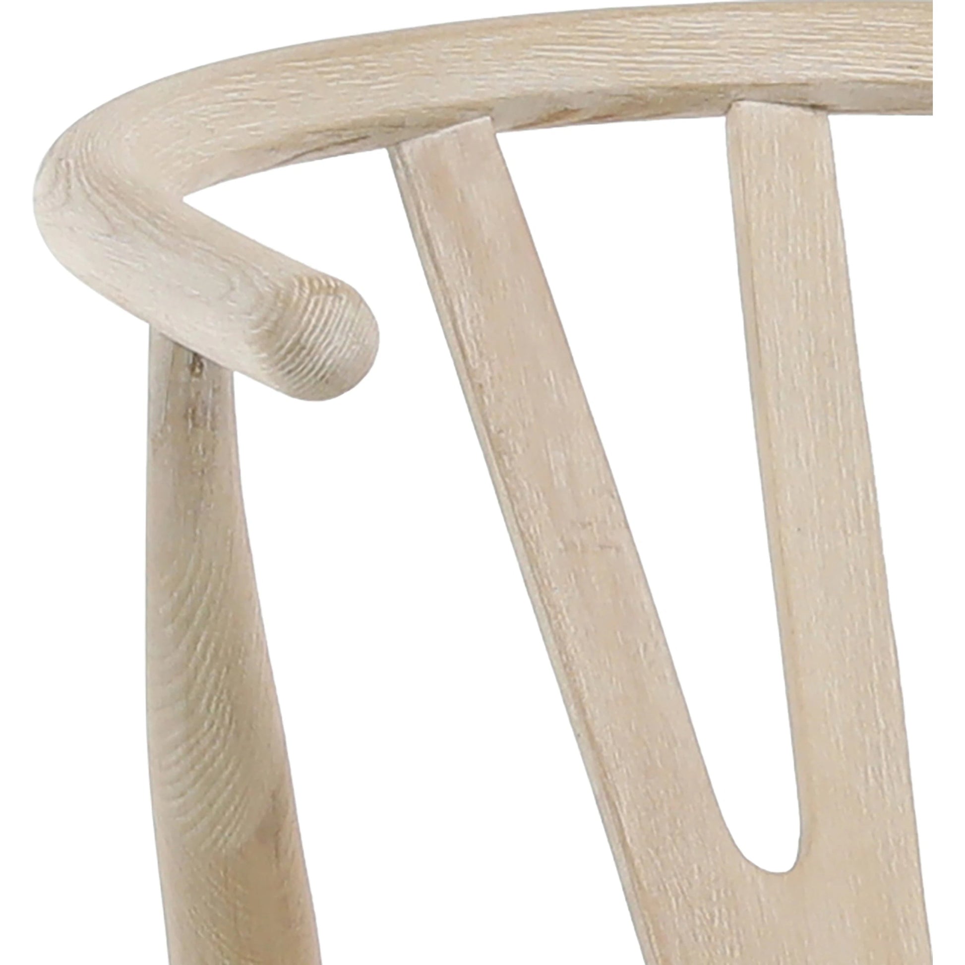 Wishbone Back Natural Oak Chair with Woven Seat by Arch & Plane in light blonde. Made from oak in a modern style.