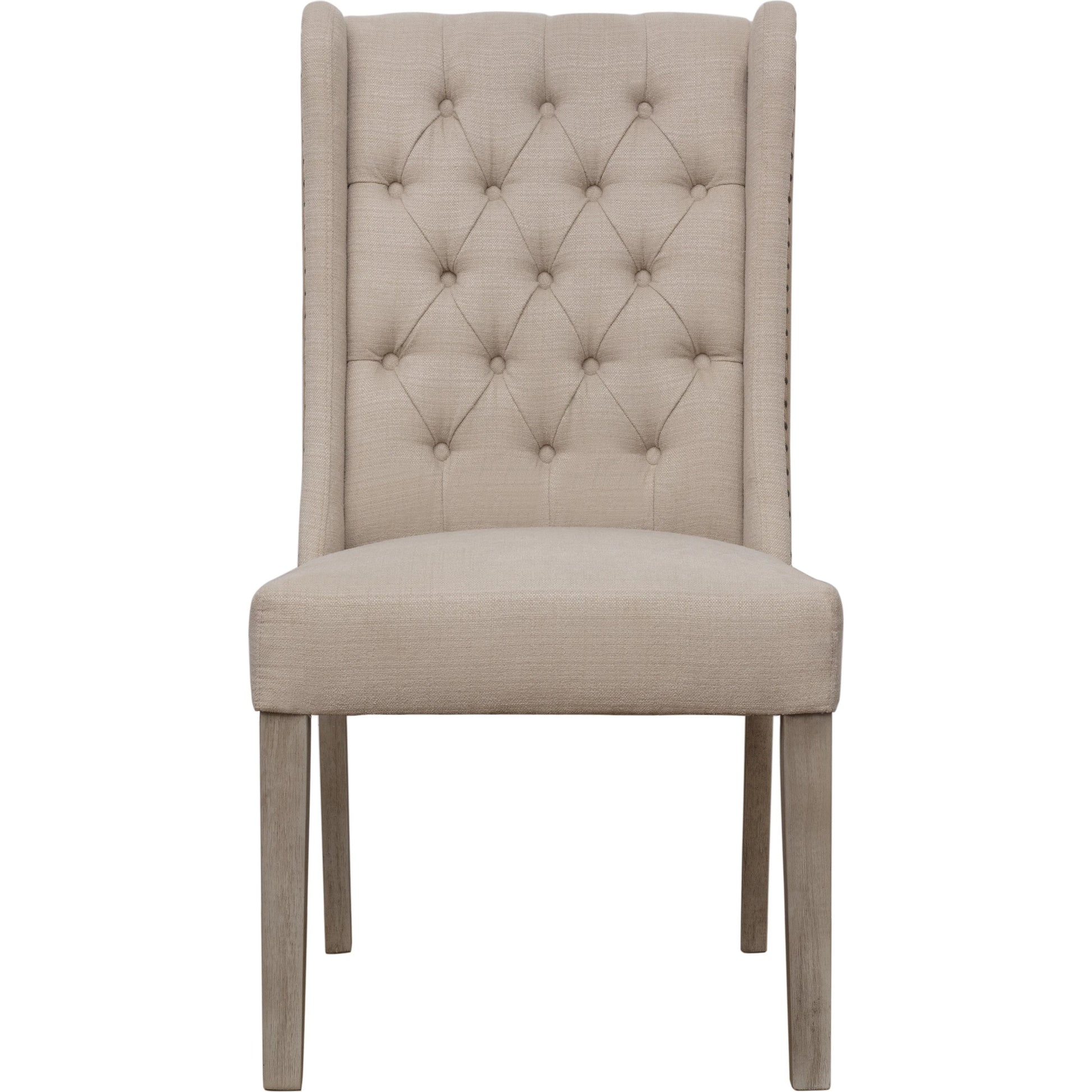 Drucilla Oatmeal Linen and Jute Dining Chair by Arch & Plane in sand beige, medium brown and fabric. Made from linen in a traditional style.