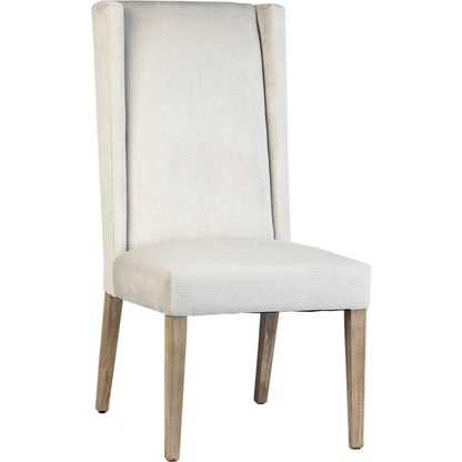 Branden Velvet Parsons Side Chair by Arch & Plane in white sand, medium brown and fabric. Made from velvet in a modern style.