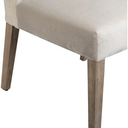 Branden Velvet Parsons Side Chair by Arch & Plane in white sand, medium brown and fabric. Made from velvet in a modern style.