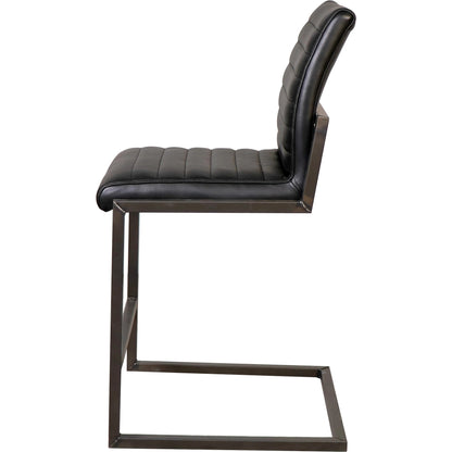 Tess Black Leather Counter Stool by Arch & Plane in black. Made from top grain leather in a modern style.