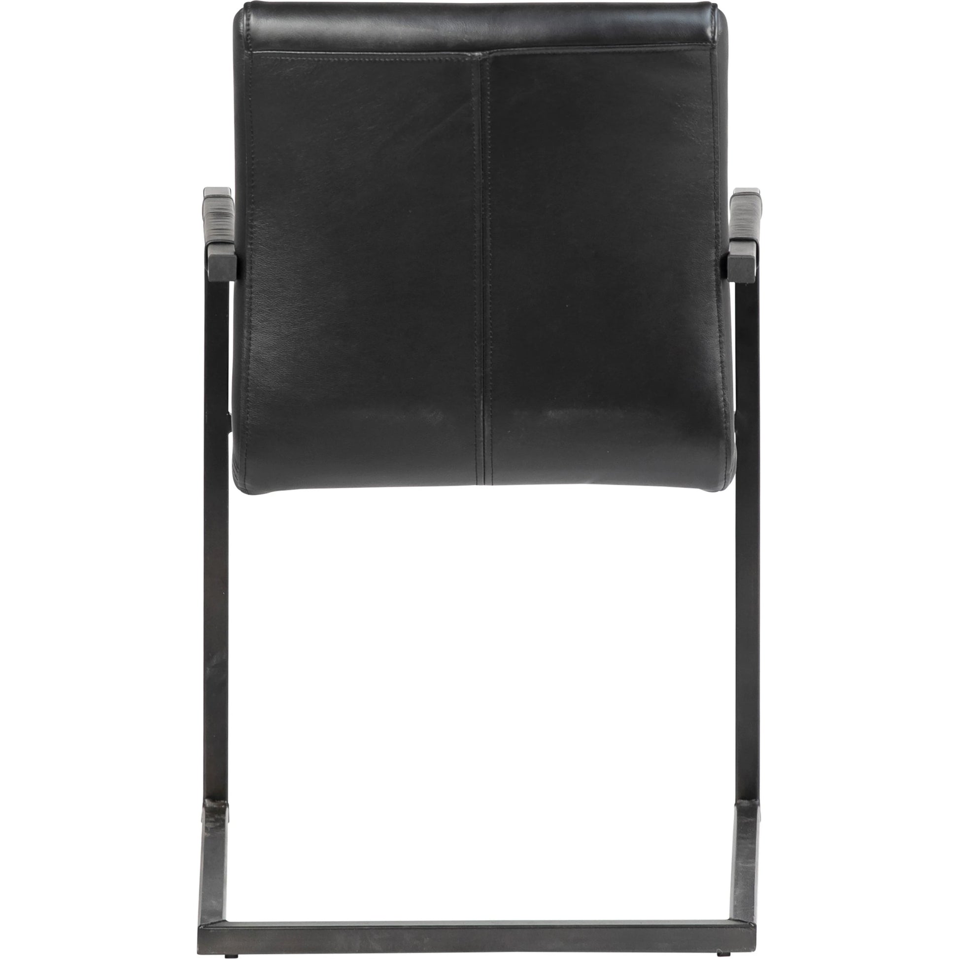 Tess Black Leather Dining Arm Chair by Arch & Plane in black. Made from top grain leather in a modern style.