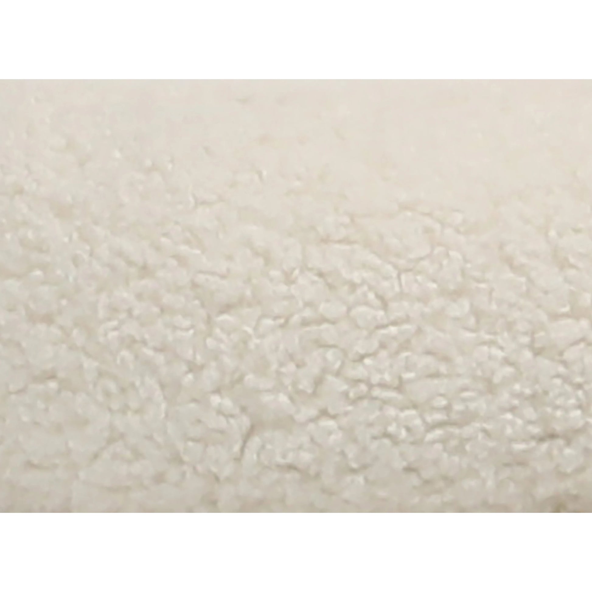 Terri Ivory Faux Sheepskin Ottoman by Arch & Plane in ivory and upholstered. Made from faux sheepskin in a modern style.