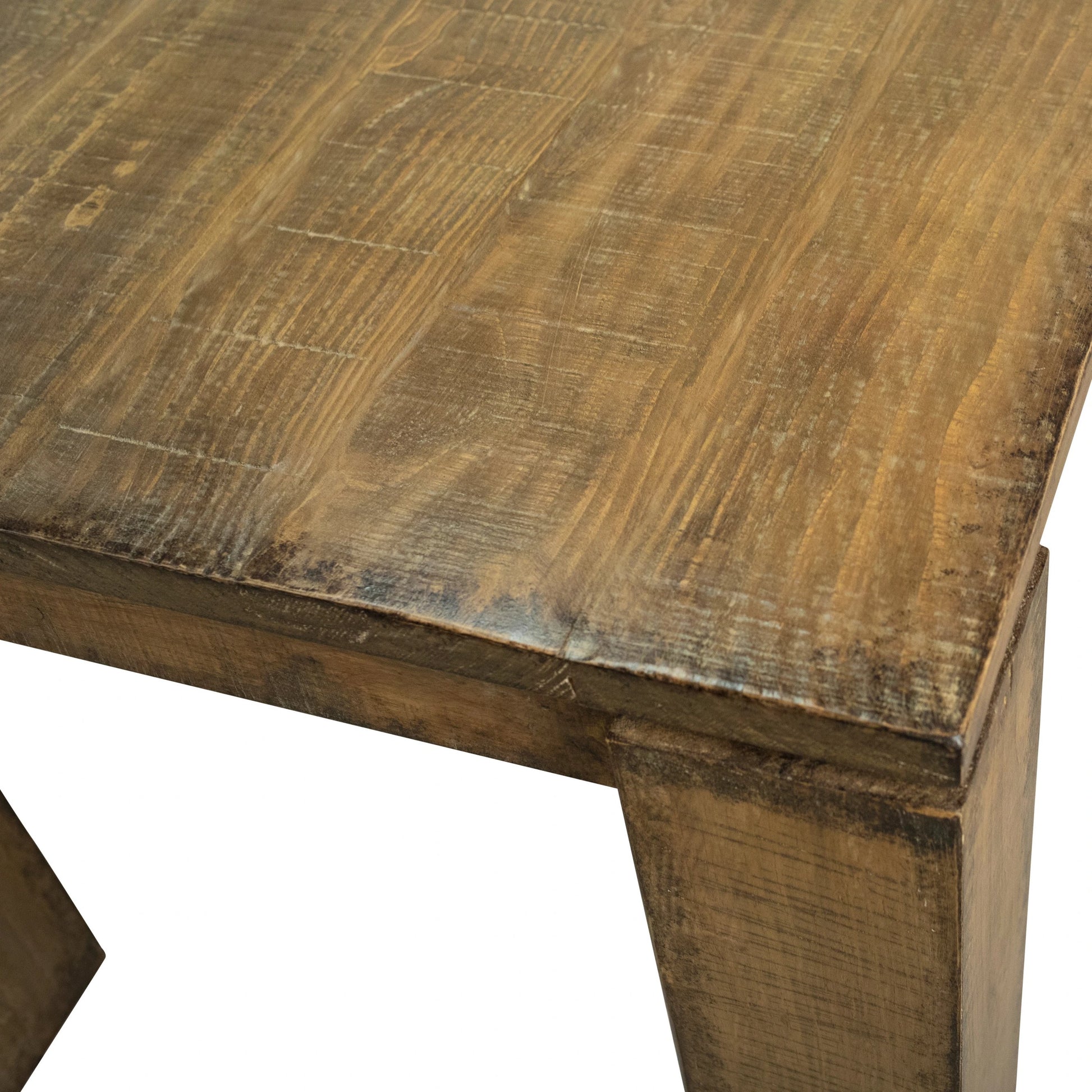 Dorsey Reclaimed Pine Dining Table by Arch & Plane in white wash. Made from reclaimed pine in a modern style.