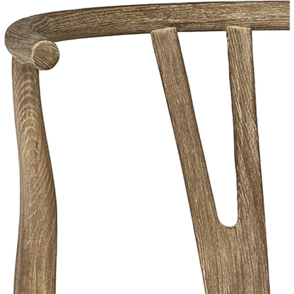Pearlie Curved Back Natural Oak Dining Chair with Woven Seat by Arch & Plane in medium brown, light brown. Made from oak in a modern style.