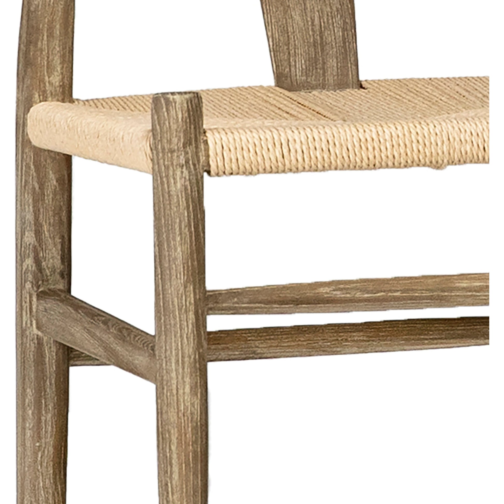 Pearlie Curved Back Natural Oak Dining Chair with Woven Seat by Arch & Plane in medium brown, light brown. Made from oak in a modern style.
