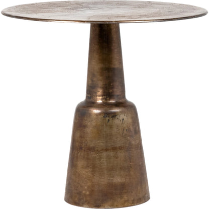 Evie Antique Brass Pedestal Bistro Table by Arch & Plane in antique brass. Made from cast aluminum in a modern style.