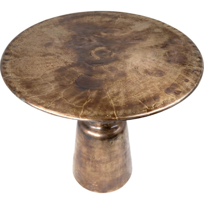 Evie Antique Brass Pedestal Bistro Table by Arch & Plane in antique brass. Made from cast aluminum in a modern style.