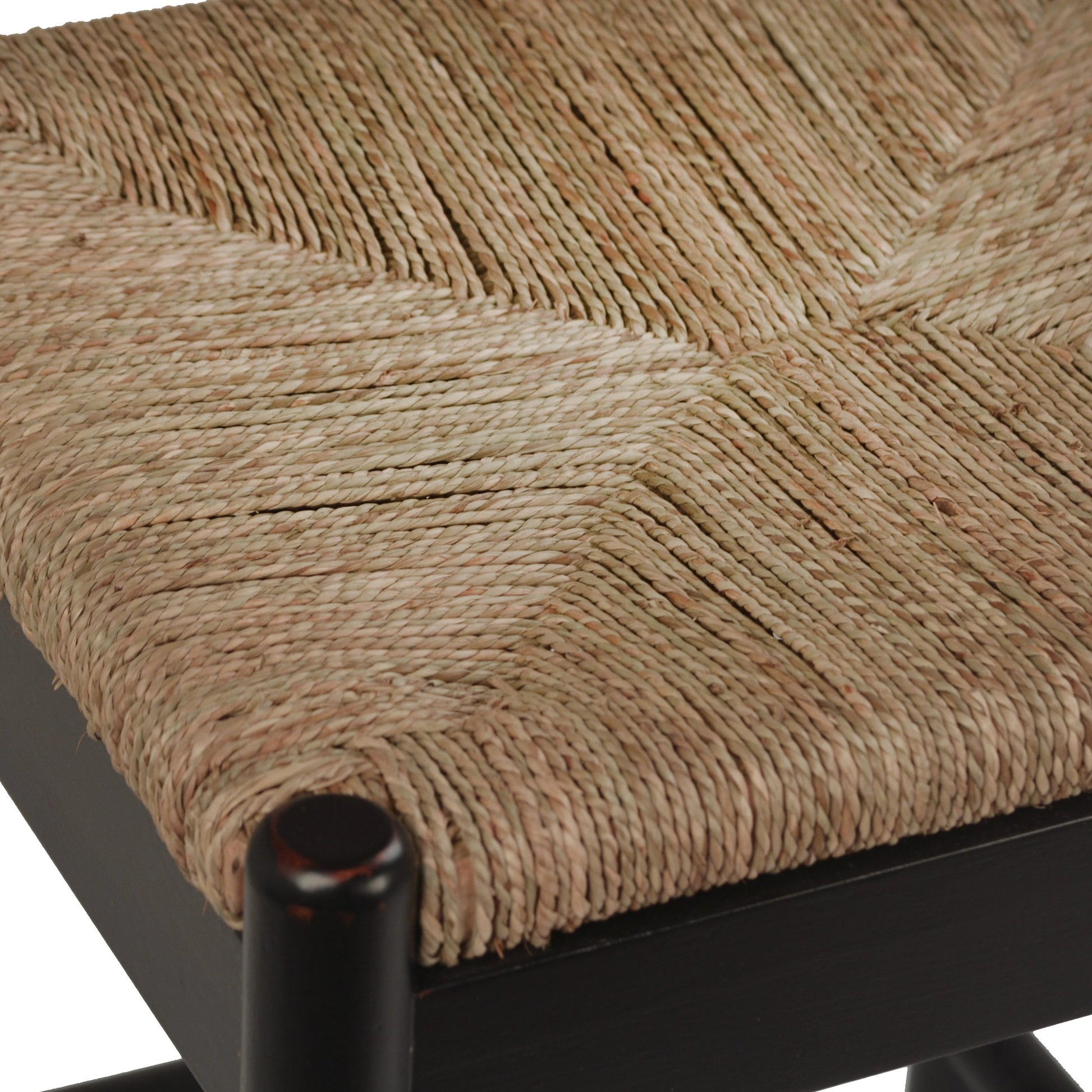 Leanne Oak and Wicker Wishbone Back Dining Arm Chair by Arch & Plane in medium brown and woven. Made from oak in a cottage & farmhouse style.