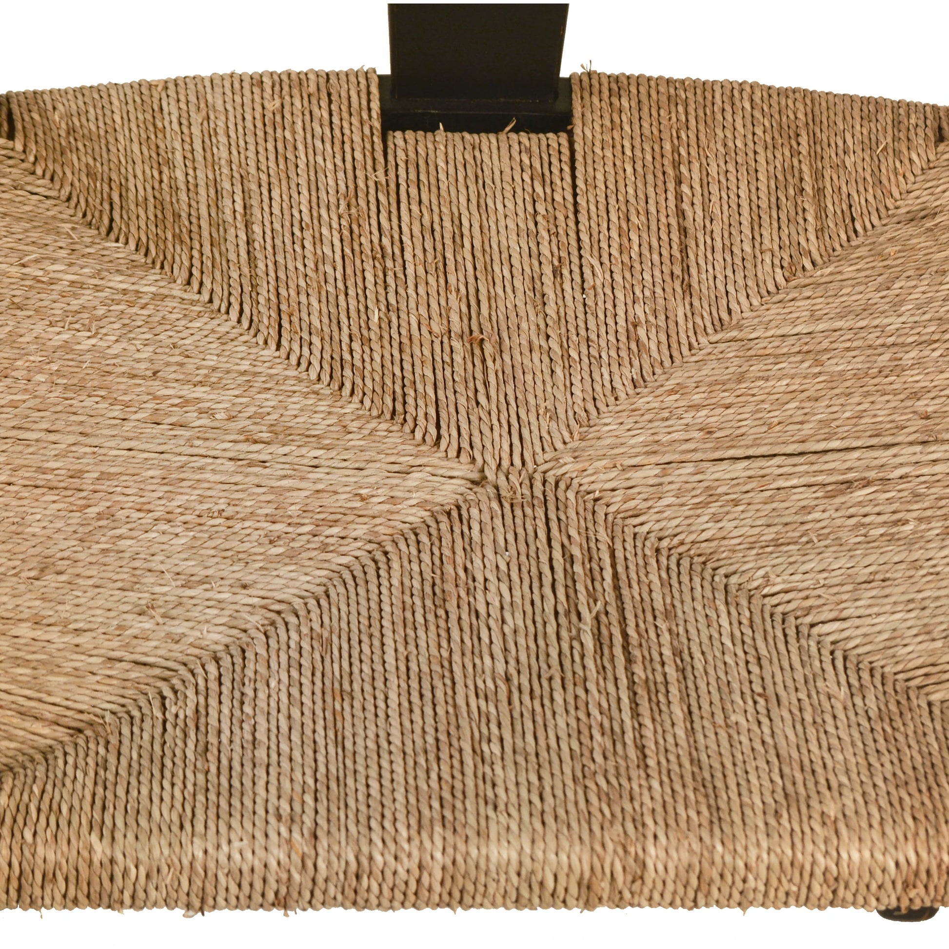 Leanne Oak and Wicker Wishbone Back Dining Arm Chair by Arch & Plane in medium brown and woven. Made from oak in a cottage & farmhouse style.