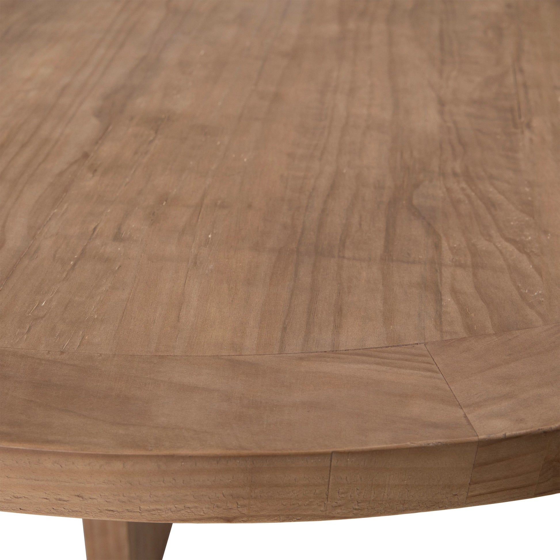 Dena 60" Round Reclaimed Pine Dining Table by Arch & Plane. Made from reclaimed pine in a modern style.