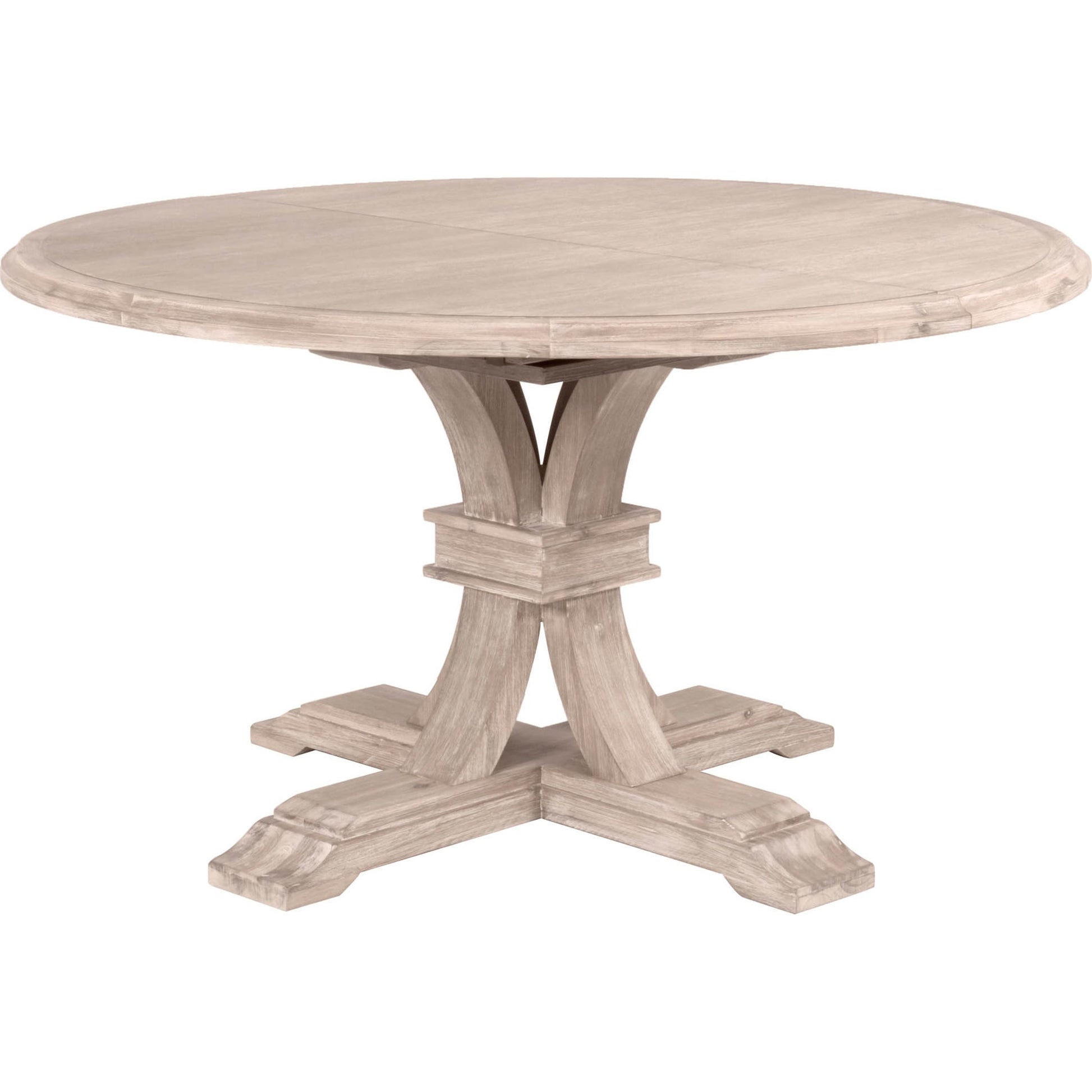 Devon Dining Table by Essentials For Living in natural gray. Made from solid acacia, acacia veneer in a cottage & farmhouse style.