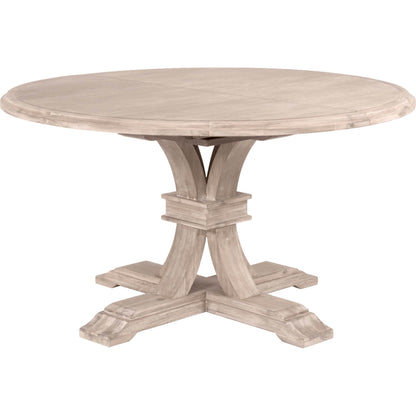 Devon Dining Table by Essentials For Living in natural gray. Made from solid acacia, acacia veneer in a cottage & farmhouse style.