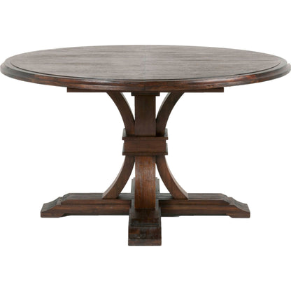 Devon Dining Table by Essentials For Living in natural gray. Made from solid acacia, acacia veneer in a cottage & farmhouse style.