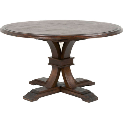 Devon Dining Table by Essentials For Living in natural gray. Made from solid acacia, acacia veneer in a cottage & farmhouse style.