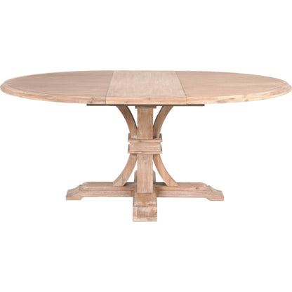 Devon Dining Table by Essentials For Living in natural gray. Made from solid acacia, acacia veneer in a cottage & farmhouse style.