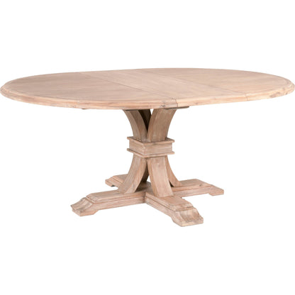 Devon Dining Table by Essentials For Living in natural gray. Made from solid acacia, acacia veneer in a cottage & farmhouse style.