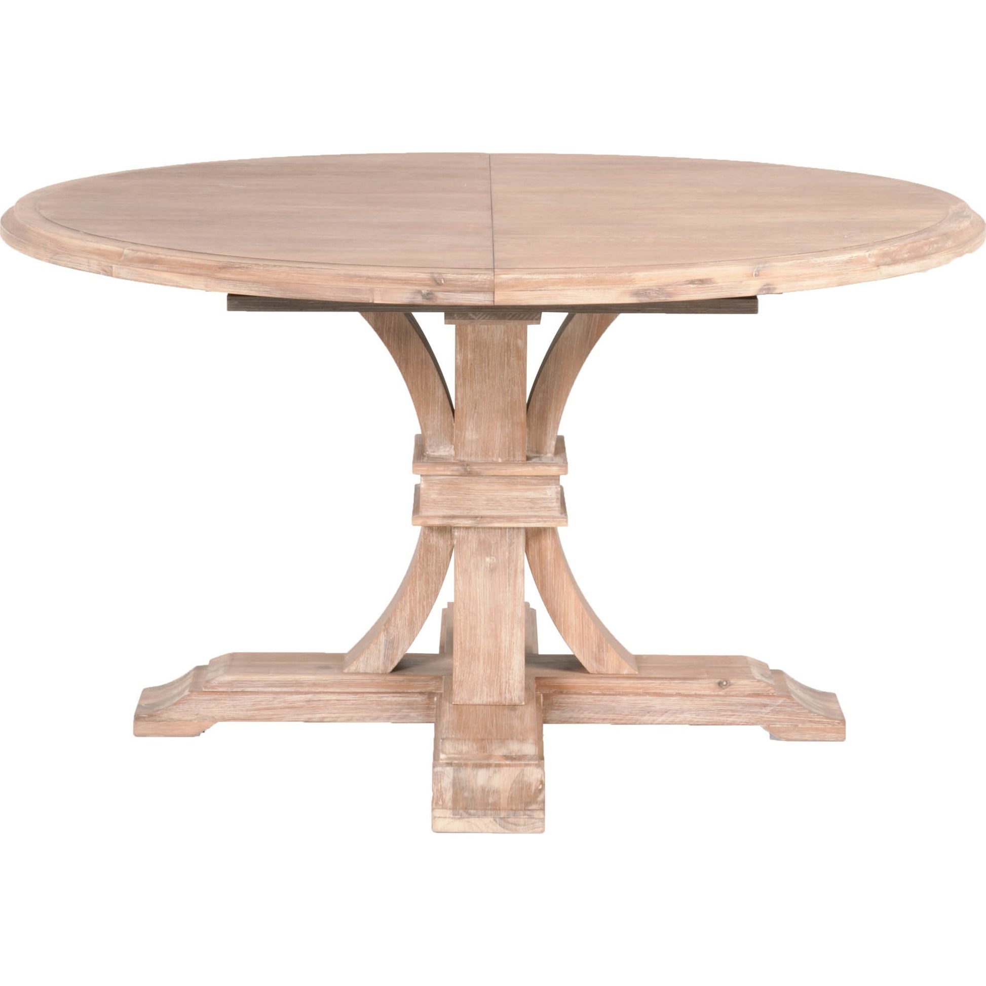 Devon Dining Table by Essentials For Living in natural gray. Made from solid acacia, acacia veneer in a cottage & farmhouse style.