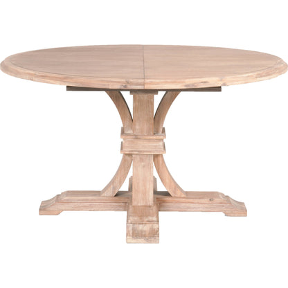Devon Dining Table by Essentials For Living in natural gray. Made from solid acacia, acacia veneer in a cottage & farmhouse style.