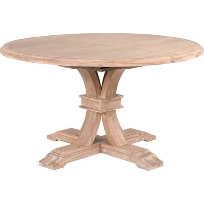 Devon Dining Table by Essentials For Living in natural gray. Made from solid acacia, acacia veneer in a cottage & farmhouse style.