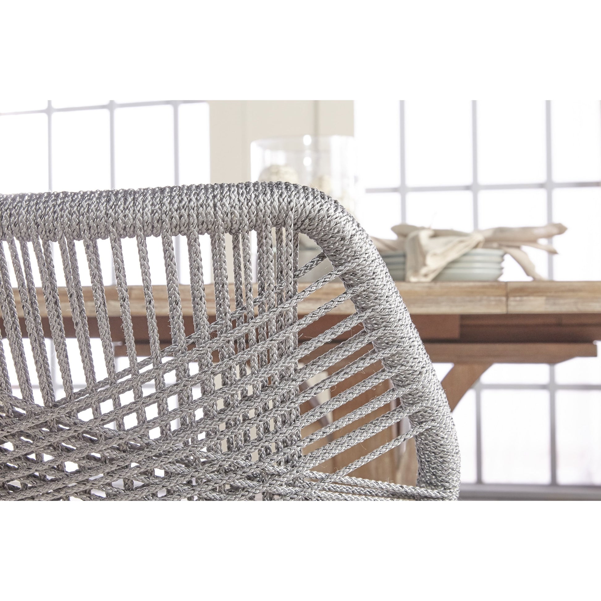 Devon Dining Table by Essentials For Living in natural gray. Made from solid acacia, acacia veneer in a cottage & farmhouse style.