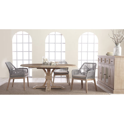 Devon Dining Table by Essentials For Living in natural gray. Made from solid acacia, acacia veneer in a cottage & farmhouse style.