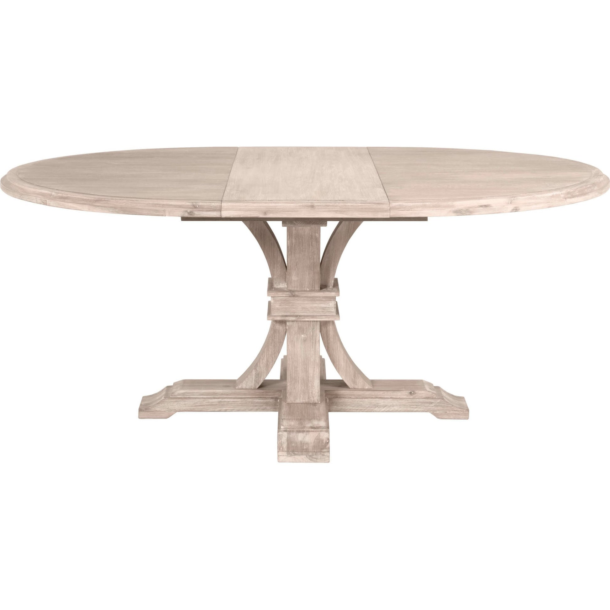 Devon Dining Table by Essentials For Living in natural gray. Made from solid acacia, acacia veneer in a cottage & farmhouse style.