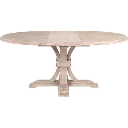 Devon Dining Table by Essentials For Living in natural gray. Made from solid acacia, acacia veneer in a cottage & farmhouse style.