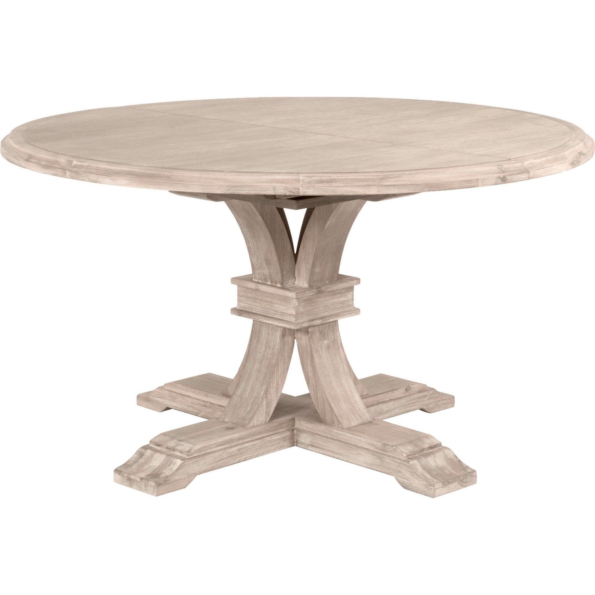 Devon Dining Table by Essentials For Living in natural gray. Made from solid acacia, acacia veneer in a cottage & farmhouse style.