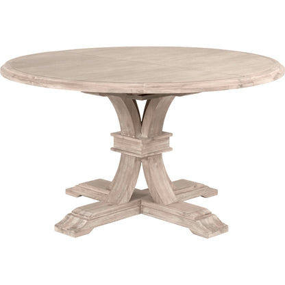 Devon Dining Table by Essentials For Living in natural gray. Made from solid acacia, acacia veneer in a cottage & farmhouse style.