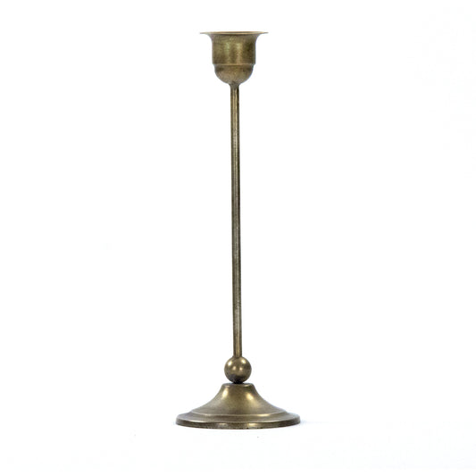 Abelard Candle Holder by Zentique in antique gold and iron sheet. Made from iron sheet in a traditional style.