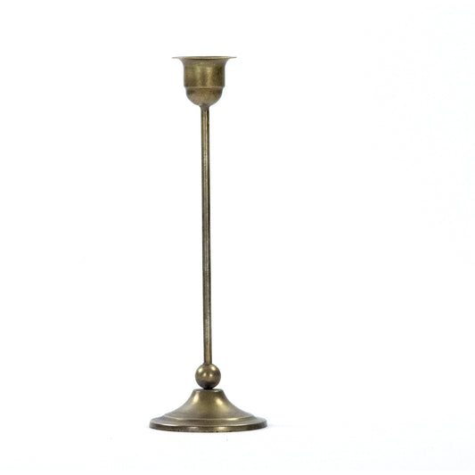 Abelard Candle Holder by Zentique in antique gold and iron sheet. Made from iron sheet in a traditional style.