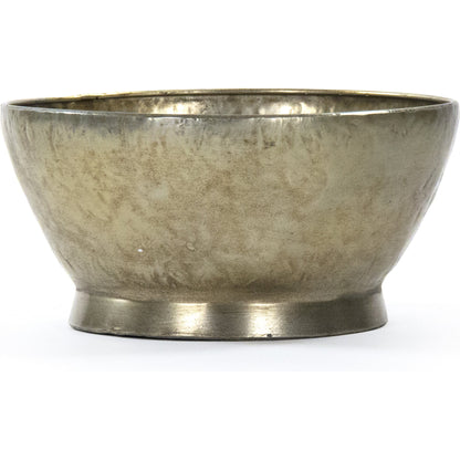 Edgard Bowl by Zentique in antique gold and iron sheet. Made from iron sheet in a eclectic & global style.