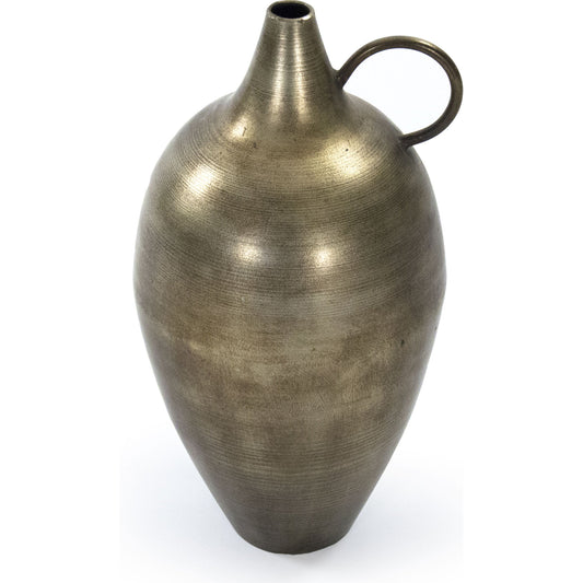 Jehan Jug by Zentique in antique gold and iron sheet. Made from iron sheet in a modern style.