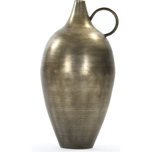 Jehan Jug by Zentique in antique gold and iron sheet. Made from iron sheet in a modern style.