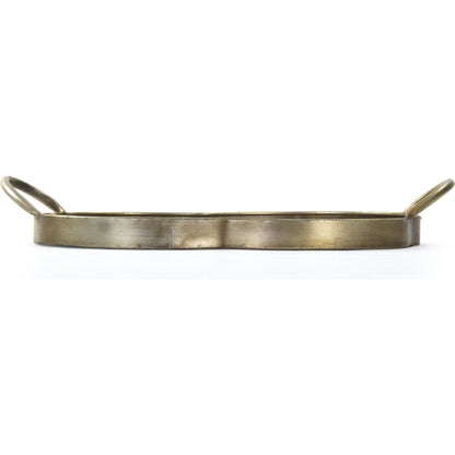 Carole Tray by Zentique in antique gold and iron sheet. Made from iron sheet in a eclectic & global style.