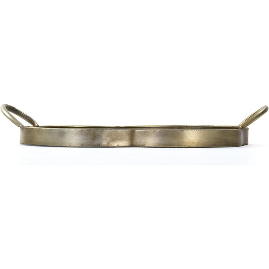 Carole Tray by Zentique in antique gold and iron sheet. Made from iron sheet in a eclectic & global style.