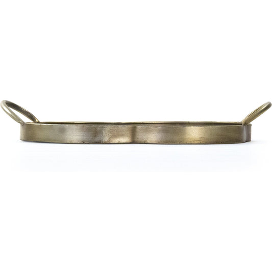 Carole Tray by Zentique in antique gold and iron sheet. Made from iron sheet in a eclectic & global style.