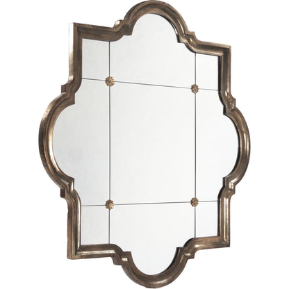 Rafa Mirror by Zentique in antique bronze and resin, mirror, mdf. Made from resin, mirror, mdf in a traditional style.