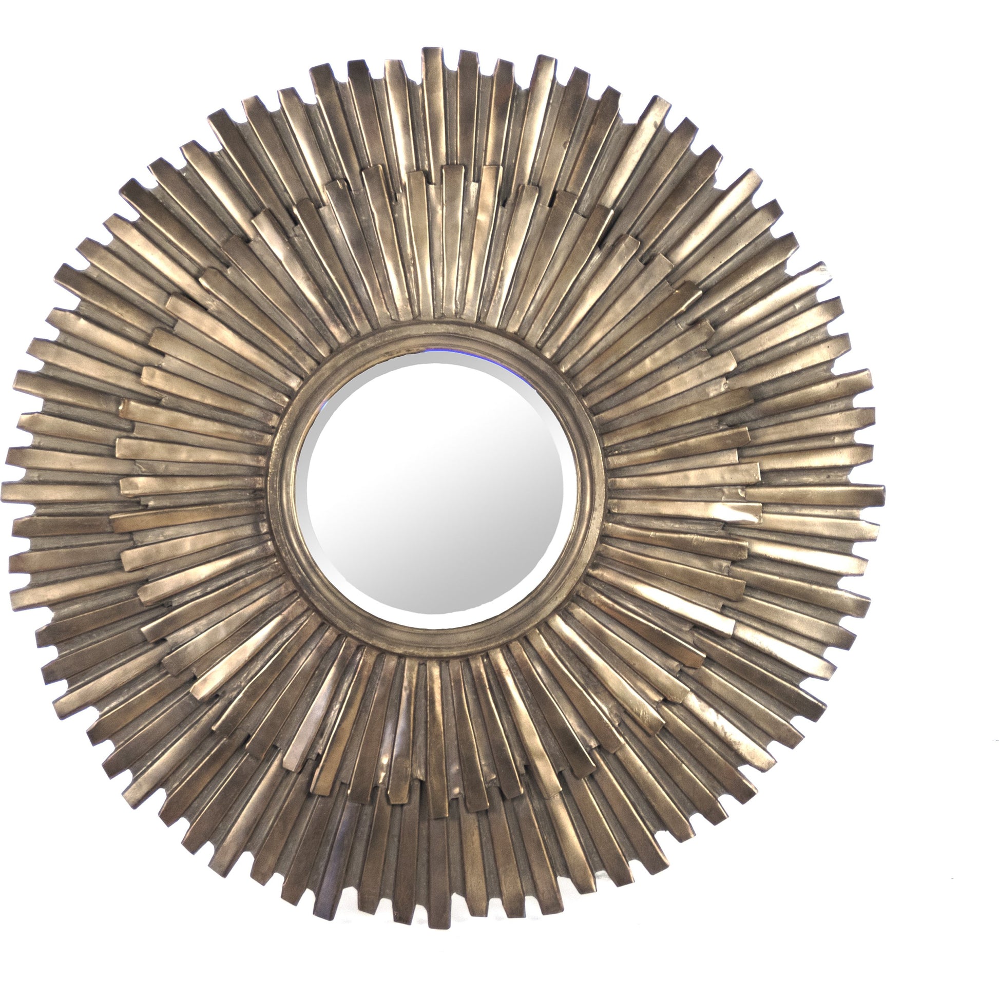Daria Mirror by Zentique in antique gold and resin, mirror, mdf. Made from resin, mirror, mdf in a transitional style.