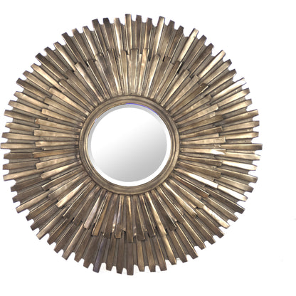 Daria Mirror by Zentique in antique gold and resin, mirror, mdf. Made from resin, mirror, mdf in a transitional style.